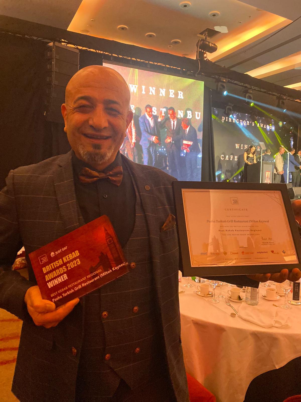 Pasha wins at the British Kebab Awards 